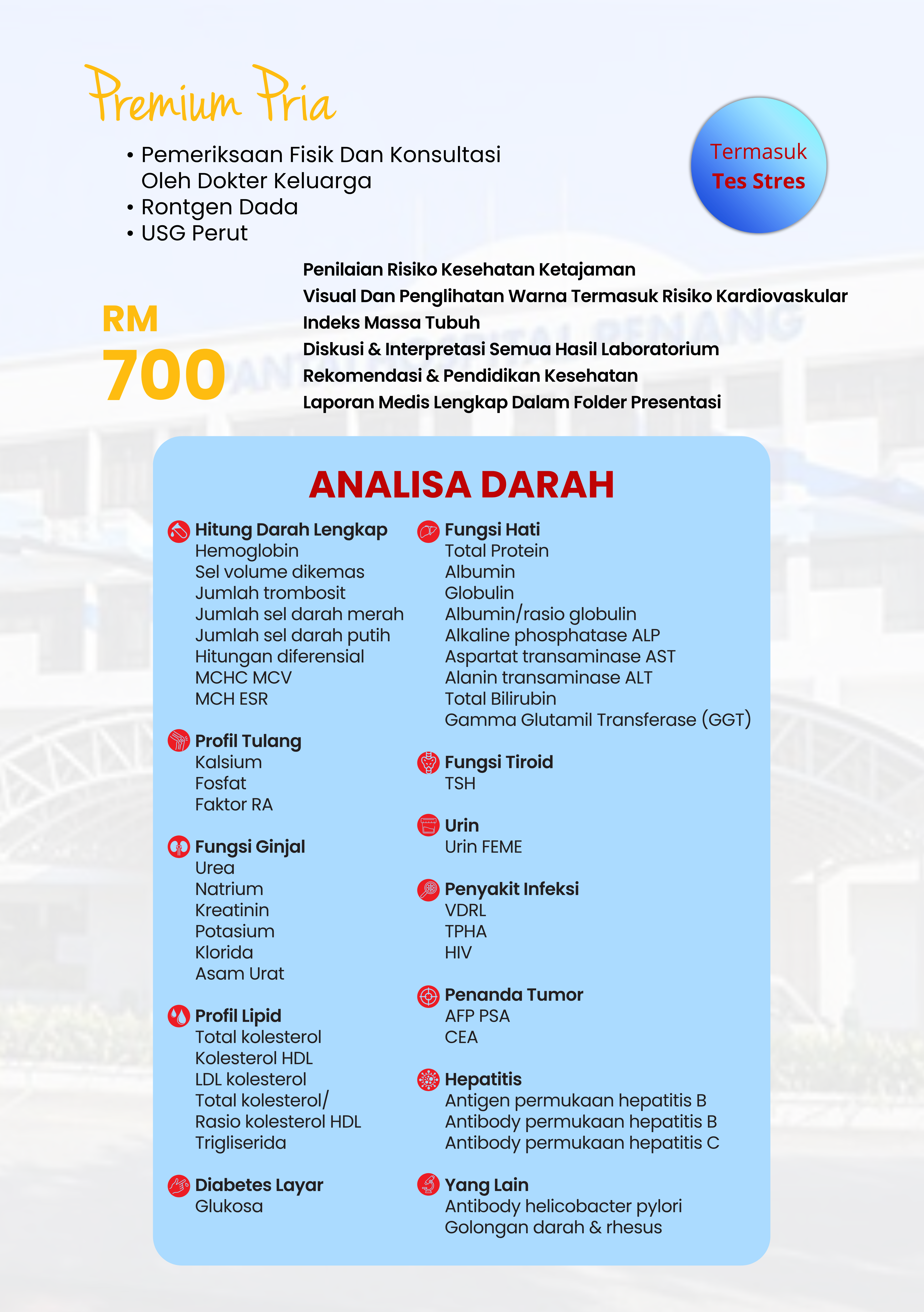 Paket MCU Pantai Hospital Penang