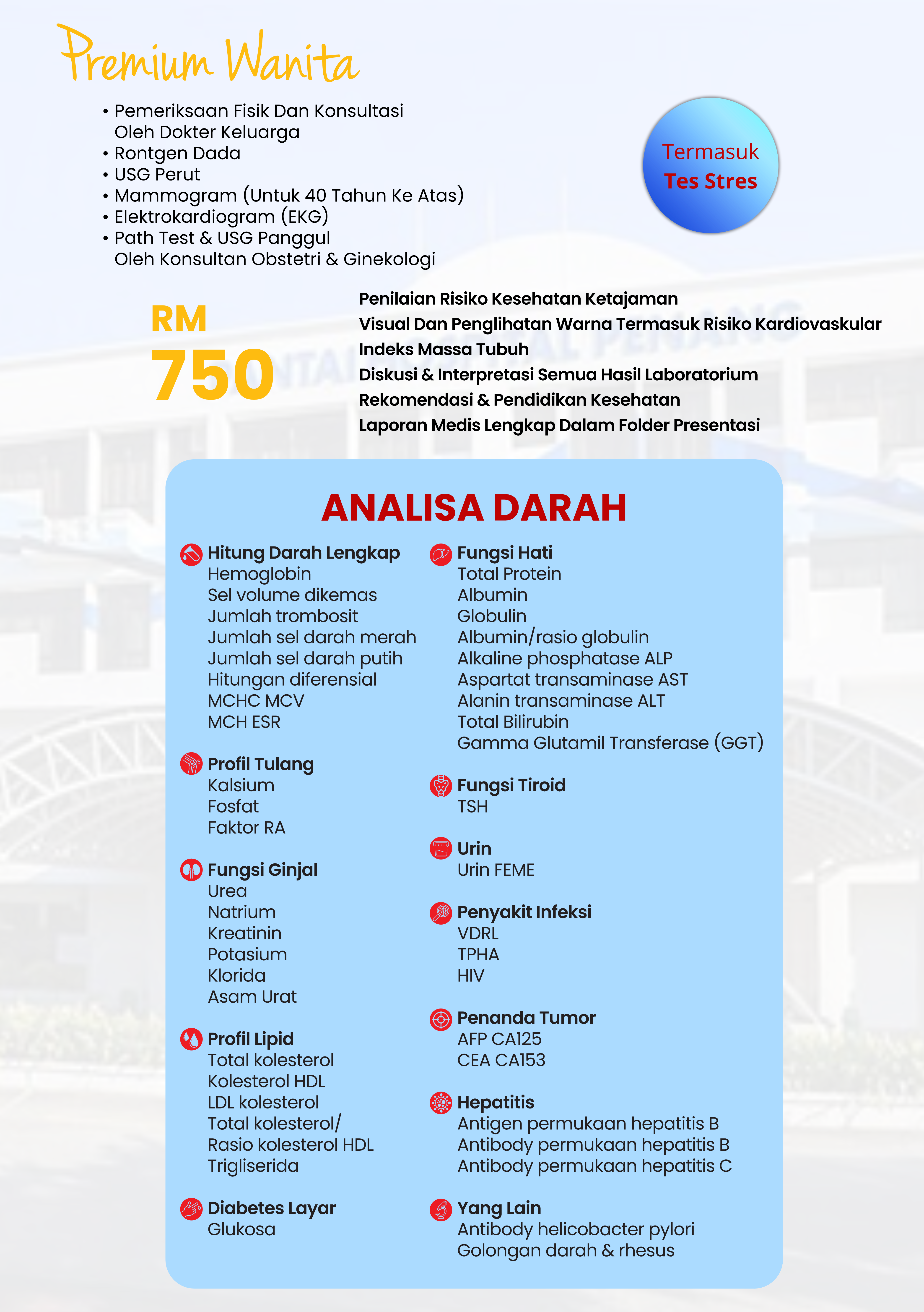 Paket MCU Pantai Hospital Penang